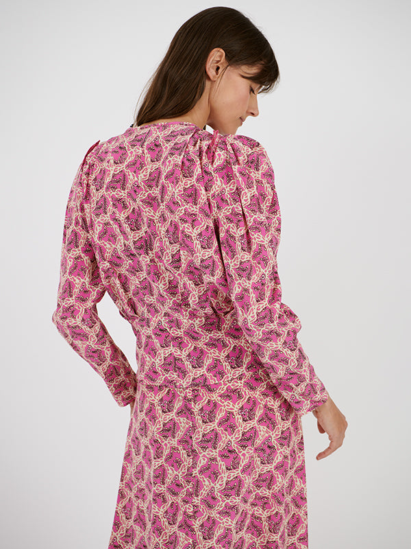 Isabel Marant Zarga Top in Fuschia