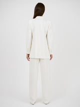 Nili Lotan Etienne Pleated Pant in Ivory