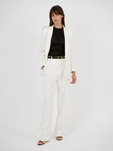Nili Lotan Etienne Pleated Pant in Ivory