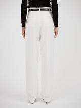 Nili Lotan Etienne Pleated Pant in Ivory