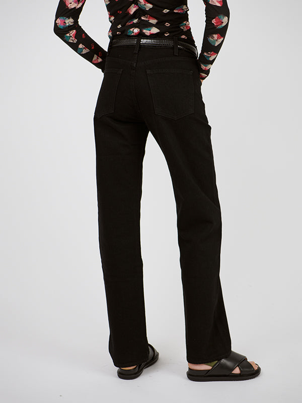 Nili Lotan Smith Jean in Distressed Black