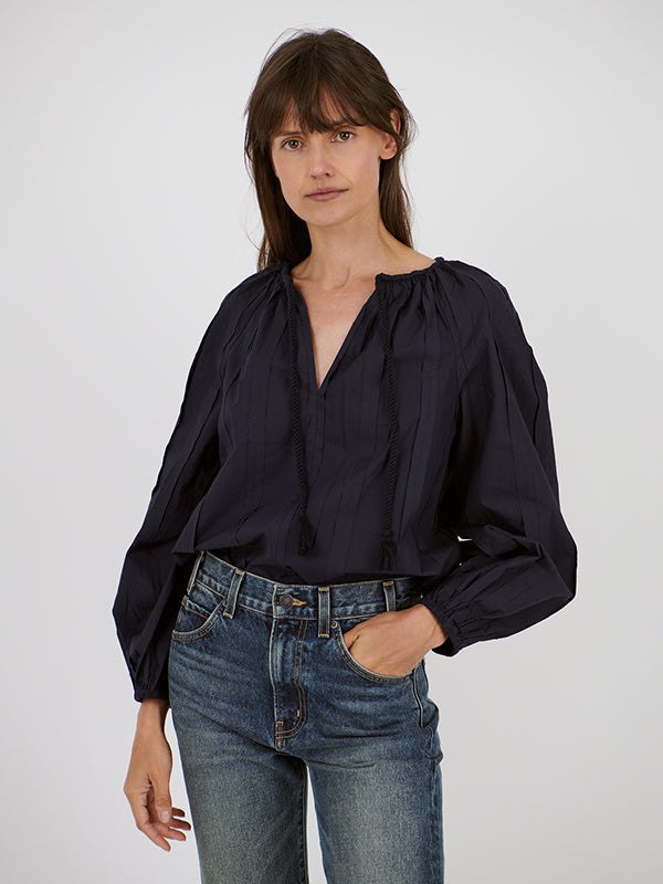 Ulla Johnson Juliette Blouse in Midnight