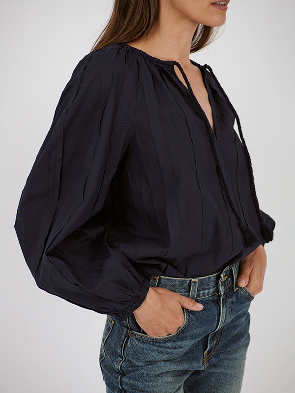 Ulla Johnson Juliette Blouse in Midnight