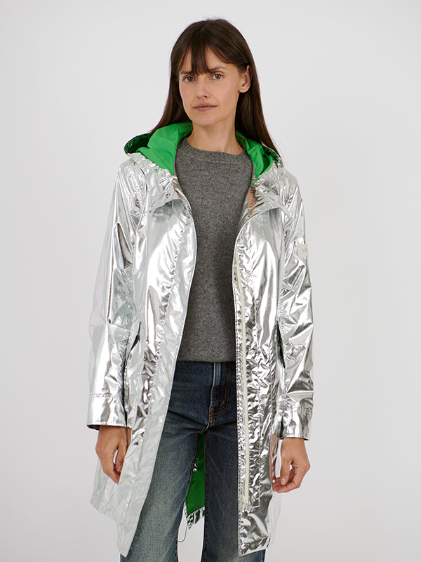 Double Face Parka and Silver/Green
