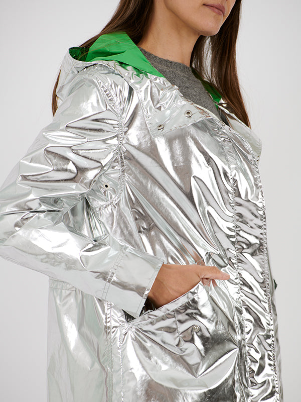 Double Face Parka and Silver/Green