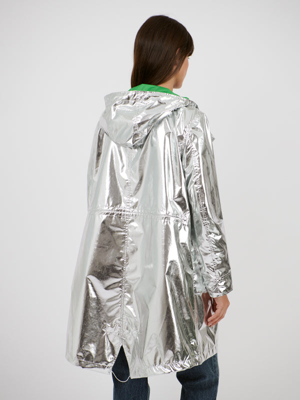 Double Face Parka and Silver/Green