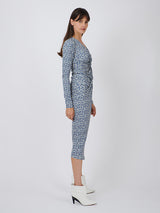 Isabel Marant Etoile Lyss Top in Blue/Ecru