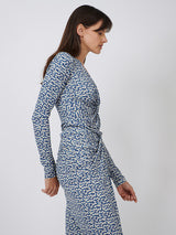 Isabel Marant Etoile Lyss Top in Blue/Ecru
