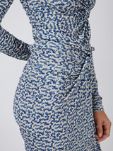 Isabel Marant Etoile Lyss Top in Blue/Ecru