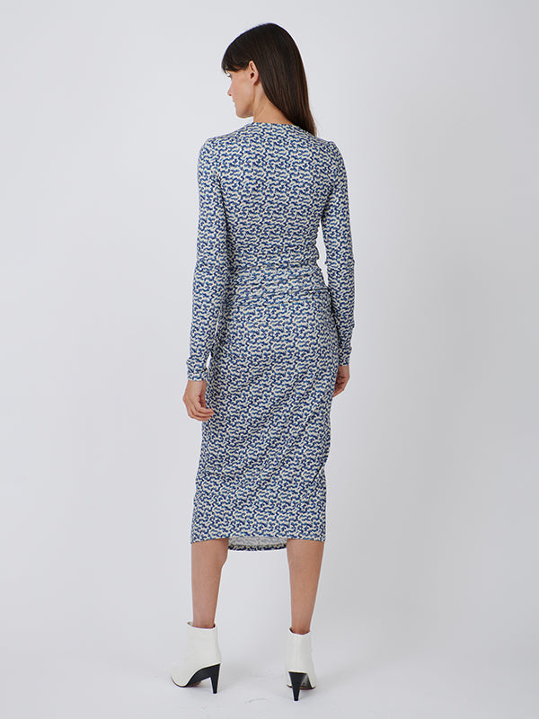 Isabel Marant Etoile Lyss Top in Blue/Ecru