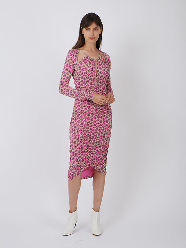 Isabel Marant Logane Dress in Fuschia