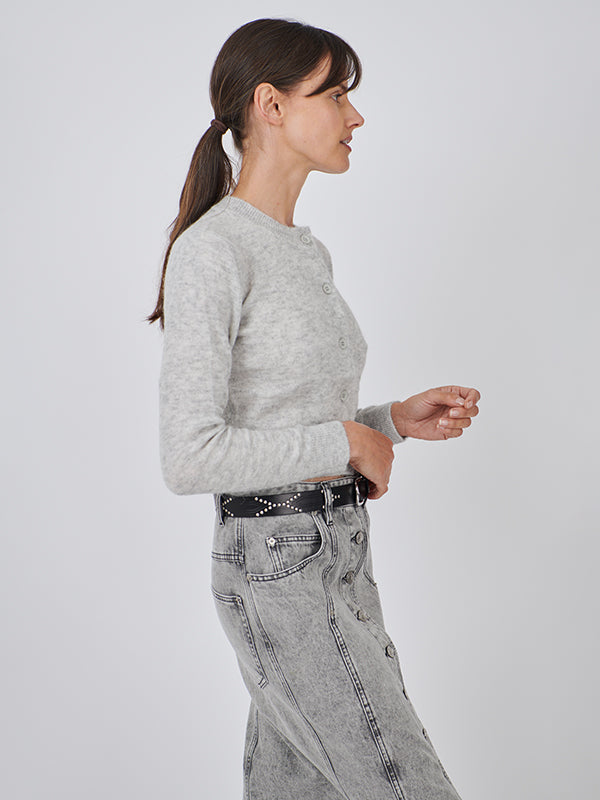 Isabel Marant Etoile Nita Cardigan in Light Grey