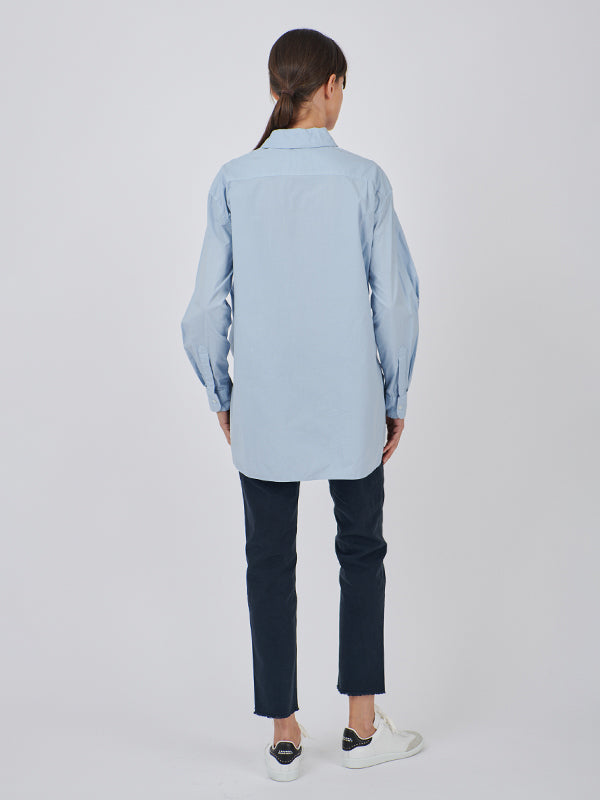 Nili Lotan Yorke Shirt in Light Blue