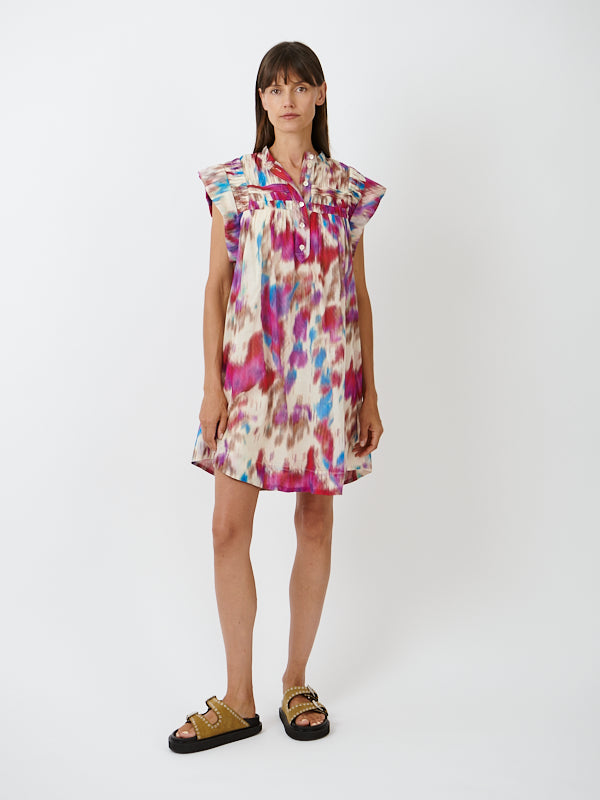 Isabel Marant Etoile | Leazali Dress in Beige/Rasberry