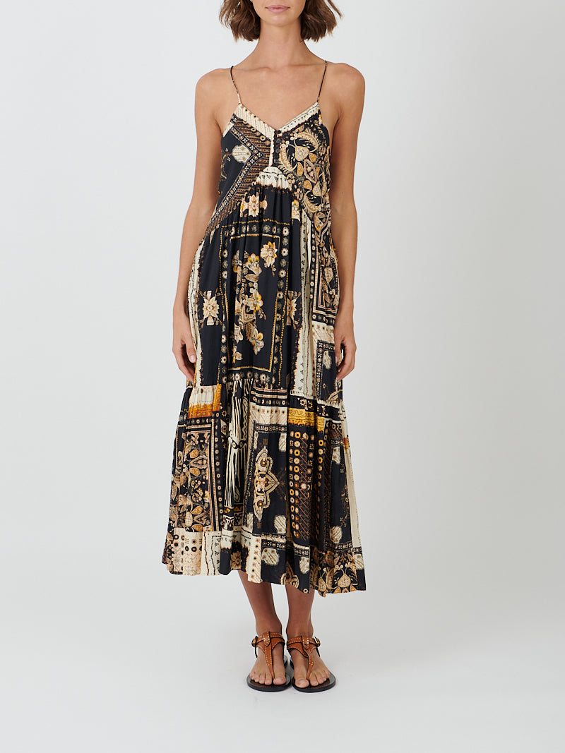 Isabel Marant | Sabba Dress in Black/Ochre