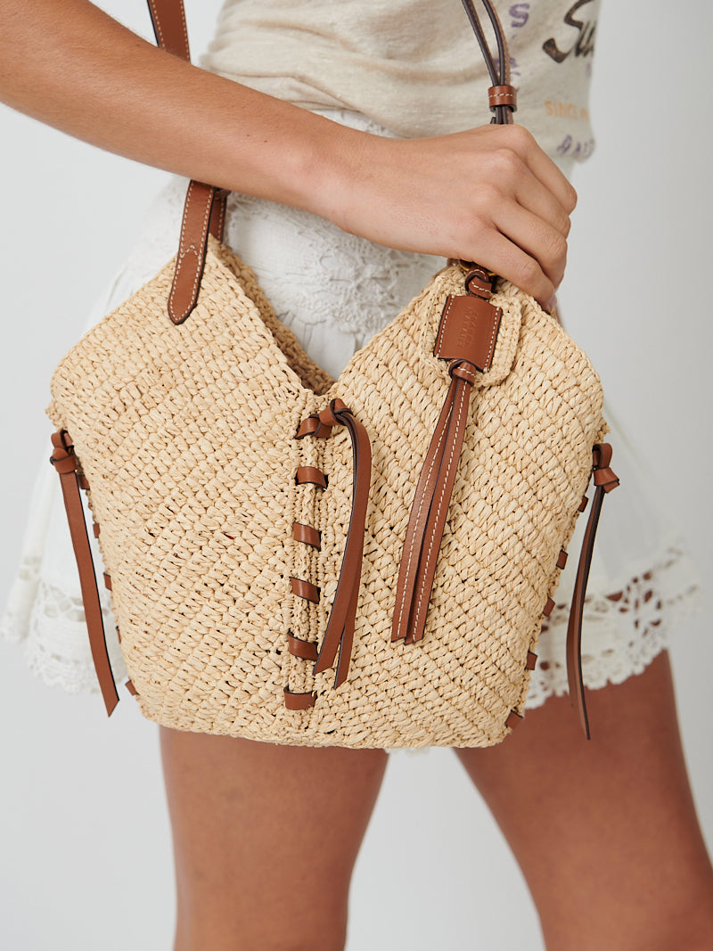 Isabel Marant Tampa Mini Small Bag in Natural Raffia