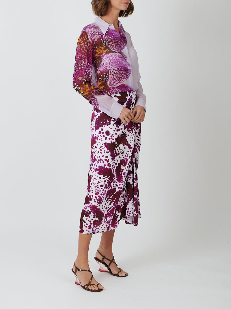 Dries Van Noten | Sampa Skirt in Printed Fuchsia