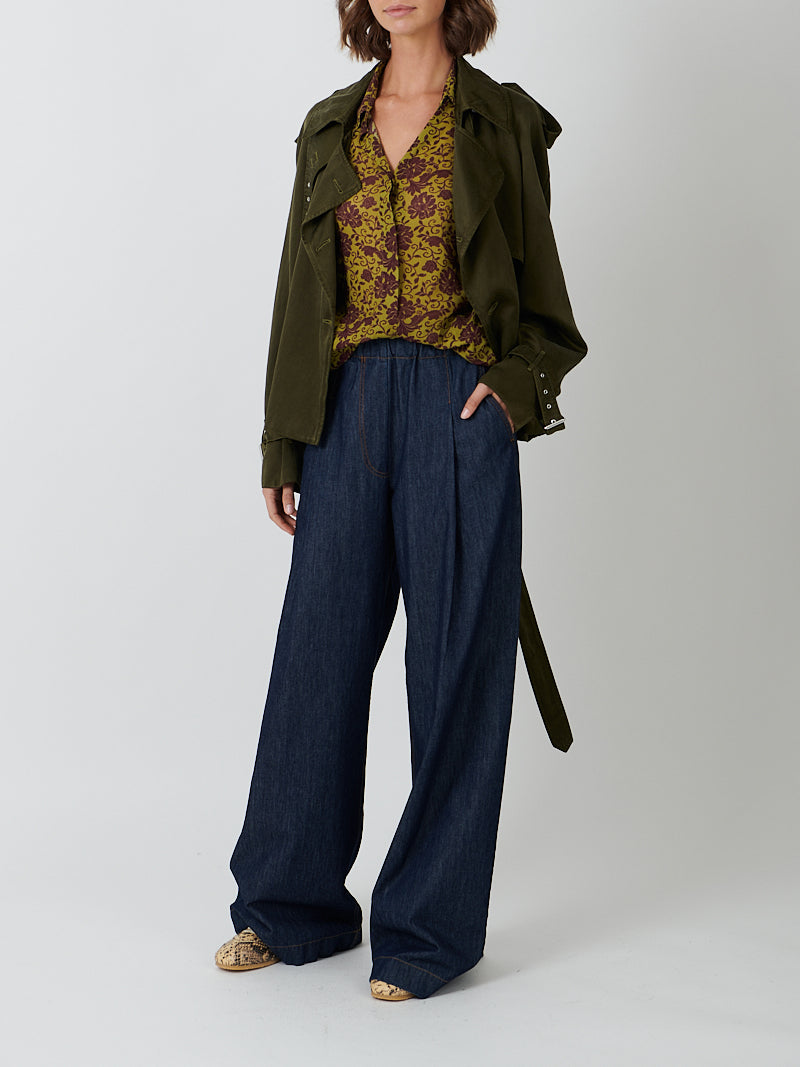 Risto Short Coat in Khaki