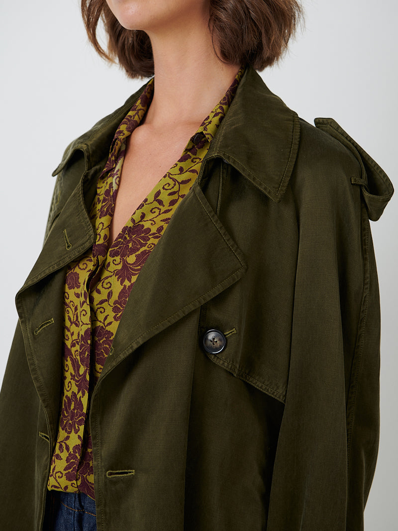 Risto Short Coat in Khaki