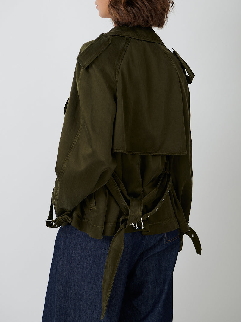 Risto Short Coat in Khaki