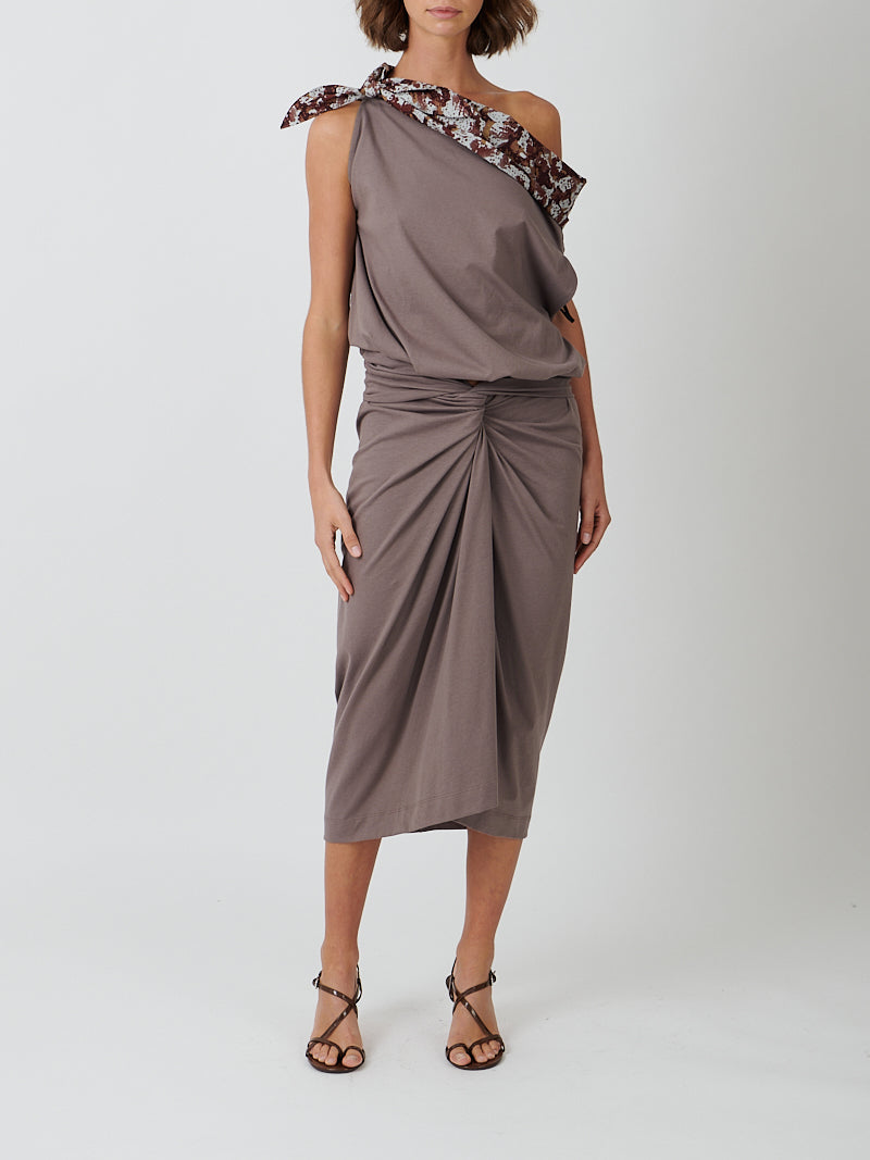 Herchive Twist Skirt in Smoke