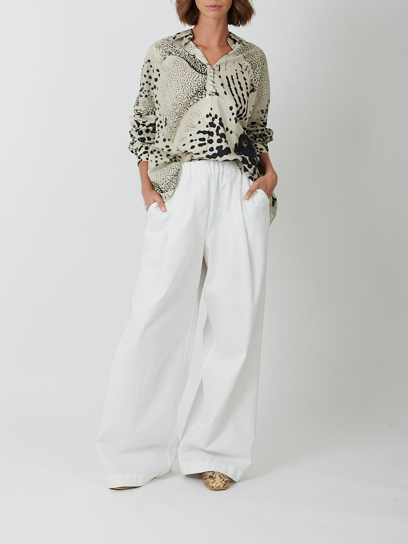 Dries Van Noten Pila Denim Pants in Off White