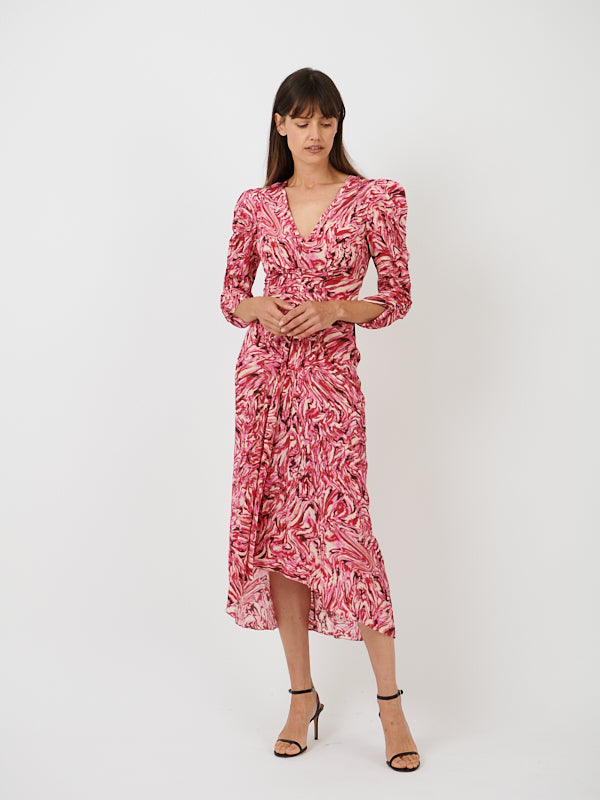 Isabel Marant Albini Dress in Raspberry
