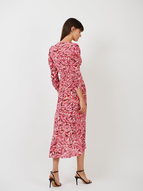 Isabel Marant Albini Dress in Raspberry