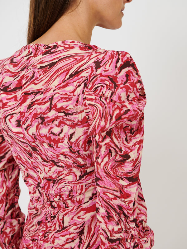 Isabel Marant Albini Dress in Raspberry