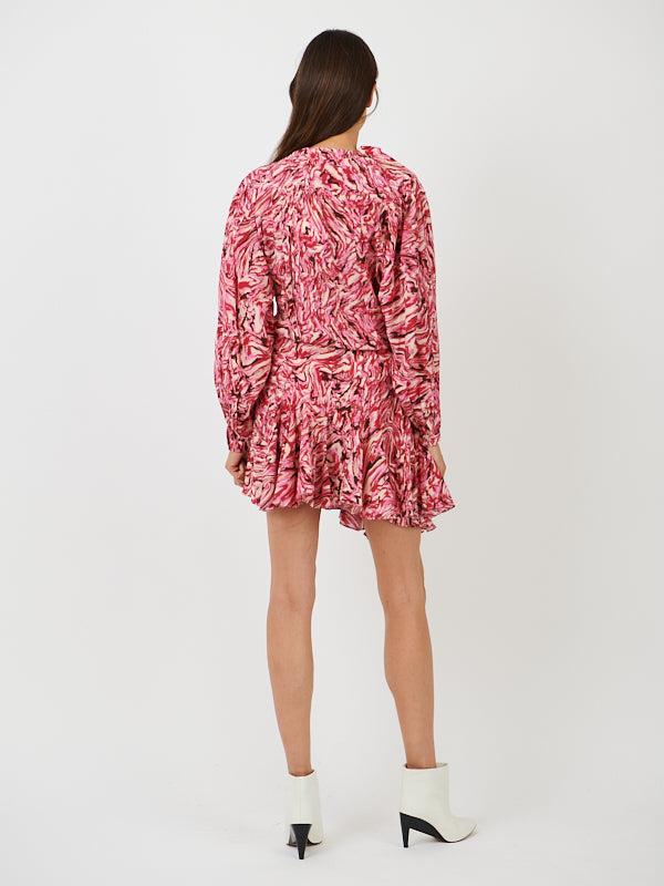 Isabel Marant Tharya Dress in Raspberry