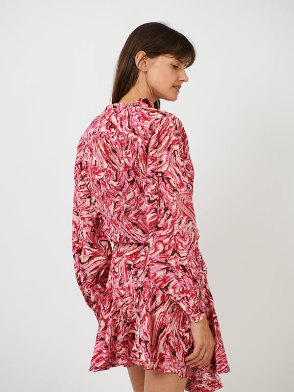Isabel Marant Tharya Dress in Raspberry