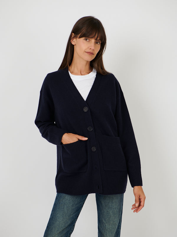 Chinti and Parker | Comfort Cardigan in Navy