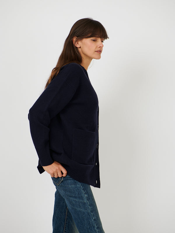Chinti and Parker | Comfort Cardigan in Navy
