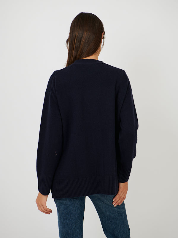 Chinti and Parker | Comfort Cardigan in Navy