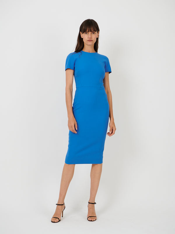 Victoria Beckham | T-Shirt Fitted Dress in Azure Blue