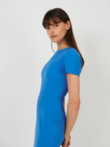 Victoria Beckham | T-Shirt Fitted Dress in Azure Blue