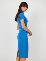 Victoria Beckham | T-Shirt Fitted Dress in Azure Blue