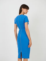 Victoria Beckham | T-Shirt Fitted Dress in Azure Blue