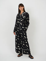 Marni | Heart Print Wide Leg Trouser