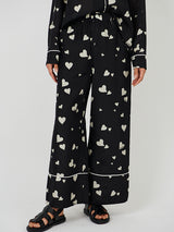 Marni | Heart Print Wide Leg Trouser