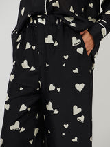 Marni | Heart Print Wide Leg Trouser