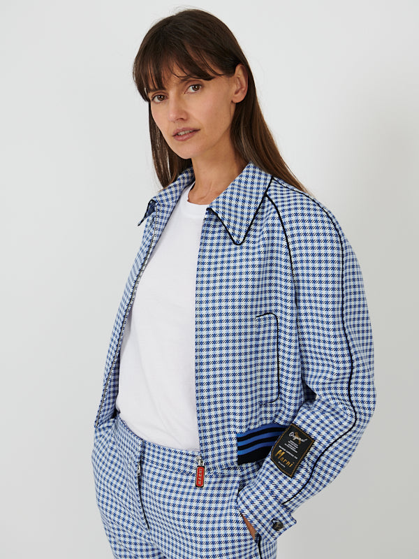 Marni | Blue Check Bomber Jacket