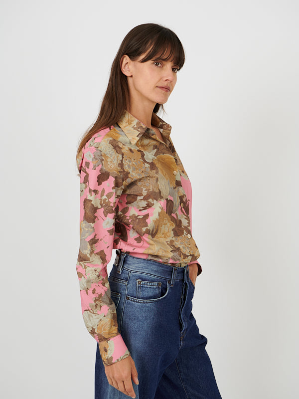 Dries Van Noten Clavelly Shirt in Pink