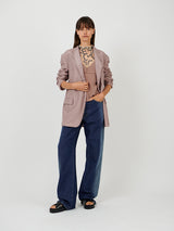Dries Van Noten Blurs Silk Jacket in Lilac