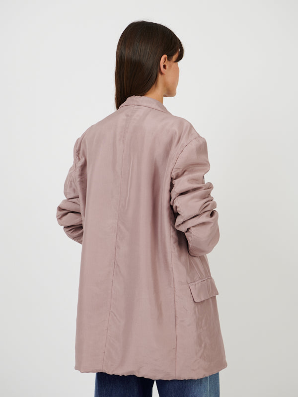 Dries Van Noten Blurs Silk Jacket in Lilac
