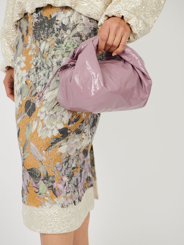 Dries Van Noten Salby Long Emb Skirt in Beige