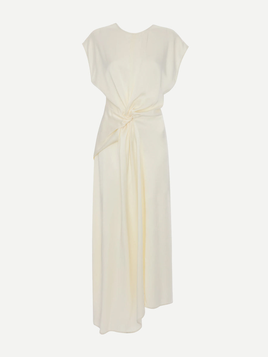 Victoria Beckham Aria Midi Dress in Ivory