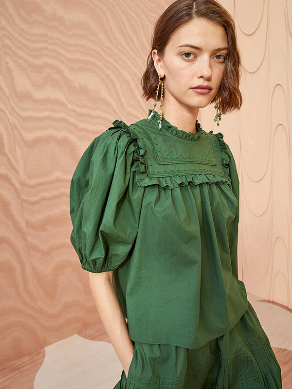 Ulla Johnson Adeline Top in Juniper