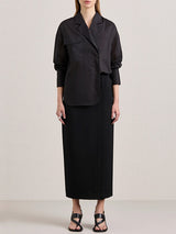 A Emery | The Agnes Wrap Skirt in Black