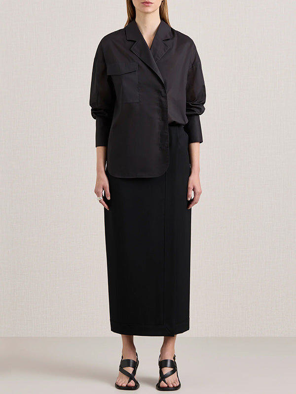 A Emery | The Agnes Wrap Skirt in Black